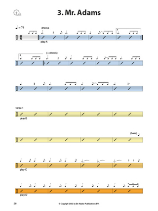 Grooves In Colors - Thomas Calis - Partition - Batterie